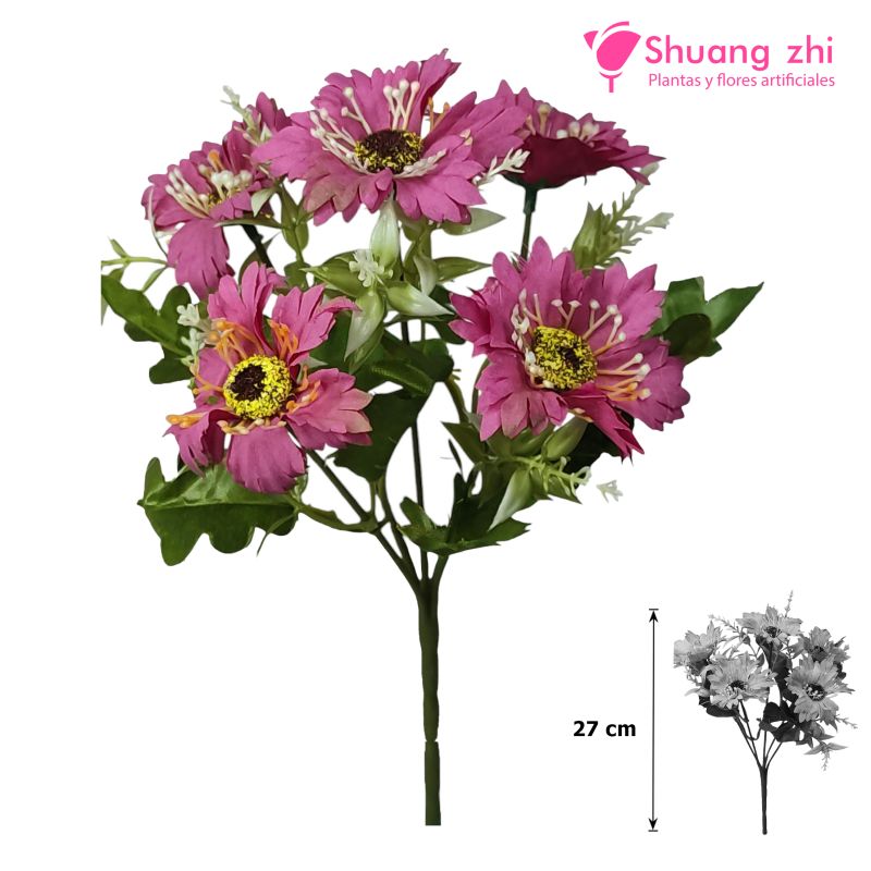Flor mini Ref 493 27CM Color Morado