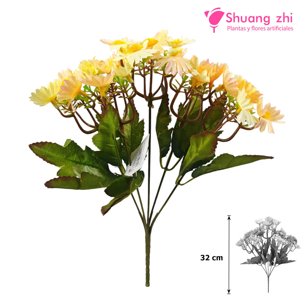 Flor mini 32CM color Amarillo