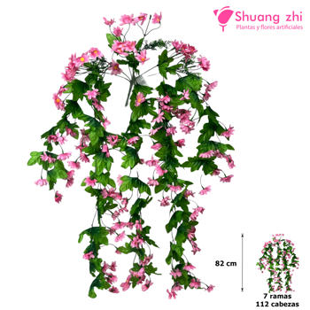 Rama de Flores Colgante 82CM 7 Ramas Color Rosa