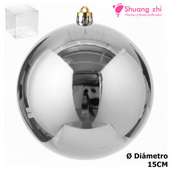 Bola Brillante 15CM Color Plata