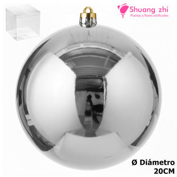 Bola Brillante 20CM Color Plata