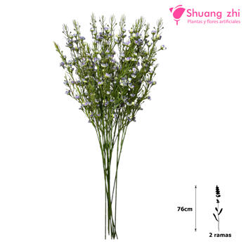 Rama Flor de Cera 76CM 2 Ramas Color Lila