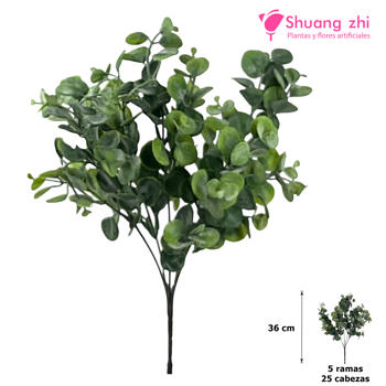 Flor Mini Eucalipto Rama 36CM Color Verde Claro