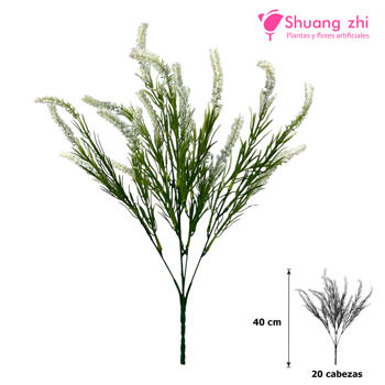 Flor mini Lavanda 40CM 20 Cabezas Blanco