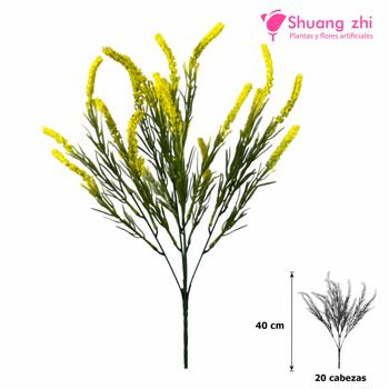 Flor mini Lavanda 40CM 20 Cabezas Amarillo