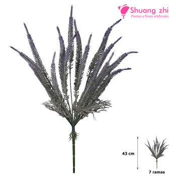 Flor Lavanda 43CM 7 Ramas Lila