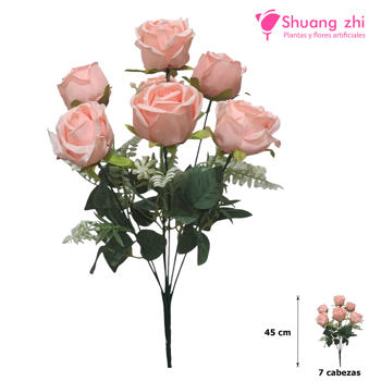 Ramo santos 45CM 7 Cabezas de Flor Color Rosa