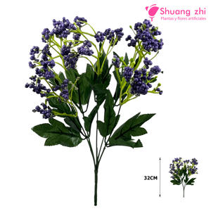 Flor mini polvo 32CM decoración color Lila