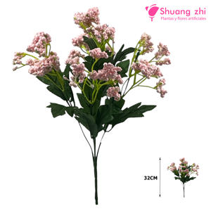 Flor mini polvo 32CM decoración color Rosa