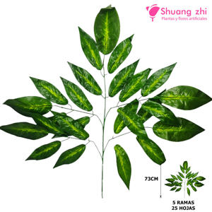 Rama hoja 73CM 5 Ramas 25 hojas Ref: 763_1