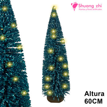 Mini Árbol de Navidad Azul con Luces LED – 60CM