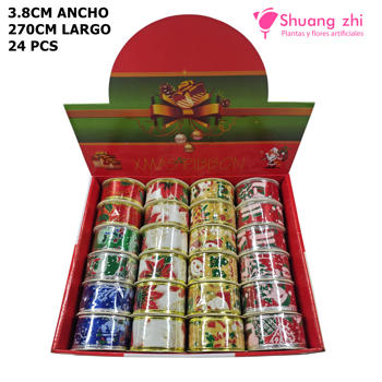 Cinta rollo navidad 24pcs 3.8CM x 2.7M