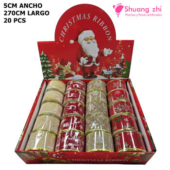 Cinta rollo navidad 20pcs 5CM x 2.7M