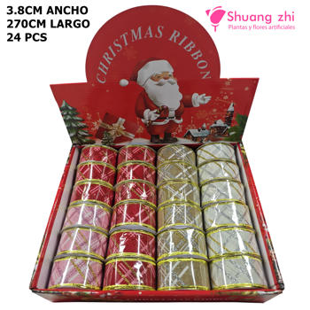 Cinta rollo navidad 24pcs 3.8CM x 2.7M