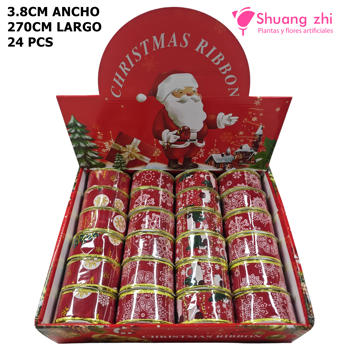 Cinta rollo navidad 24pcs 3.8CM x 2.7M