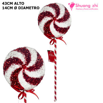 Caramelo palo Navidad 43CM x 14CM Ø