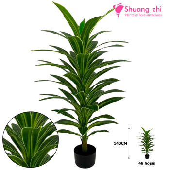 Planta Hoja Dracena 140CM 48 Hojas