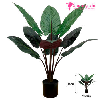 Planta Hoja Platanera 90CM 9 Hojas