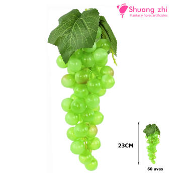 Racimo de Uva Artificial 60/u - 23CM Verde