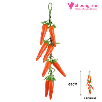 Racimo de 8 Zanahoria Artificiales – 65 cm