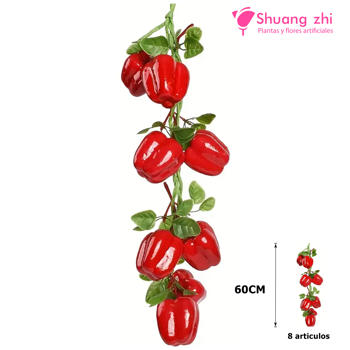 Racimo de 8 Pimiento Artificiales – 60 cm